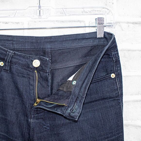 Ksubi Women's Spray on Skinny Jeans ankle zip crop in Blue after party Size 26 - Picture 7 of 12